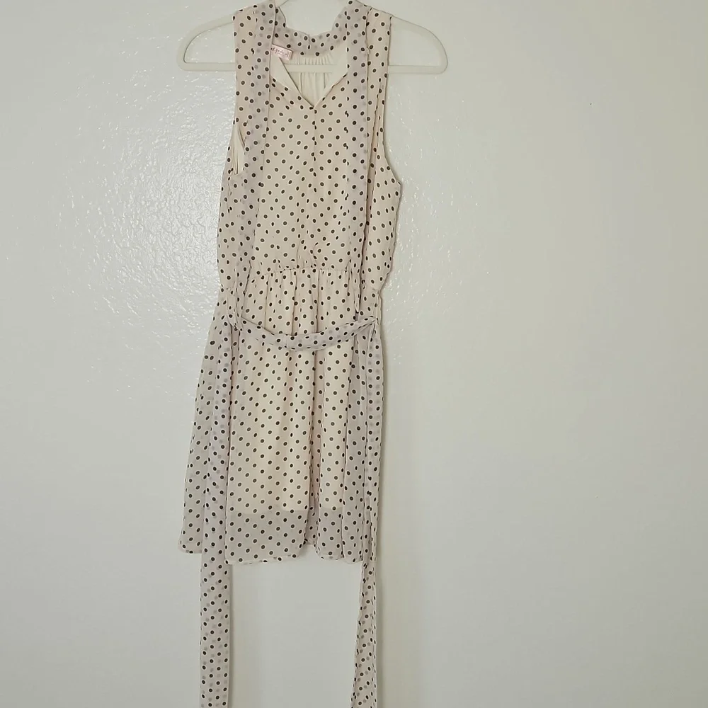 Sweet Pea Cream and Black Polka Dot Dress - Picture 3 of 7